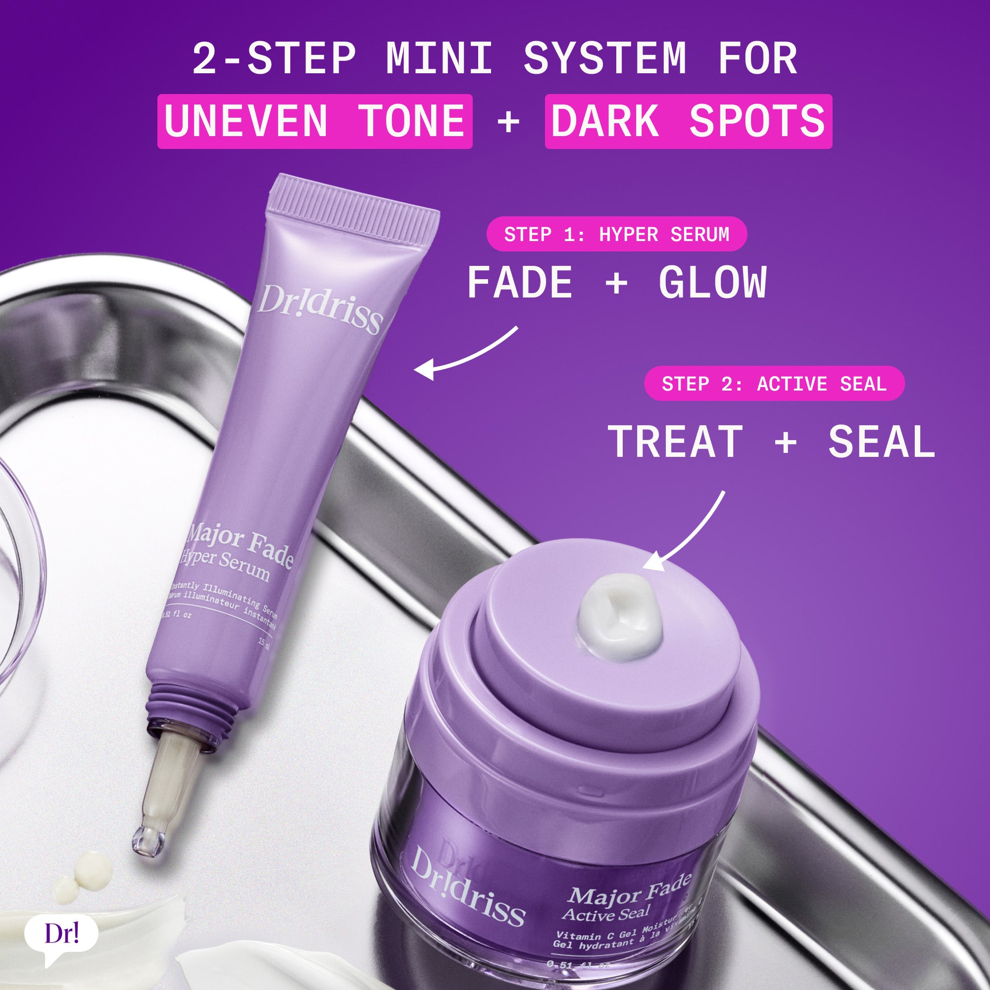 2 step mini system for uneven tone and dark spots