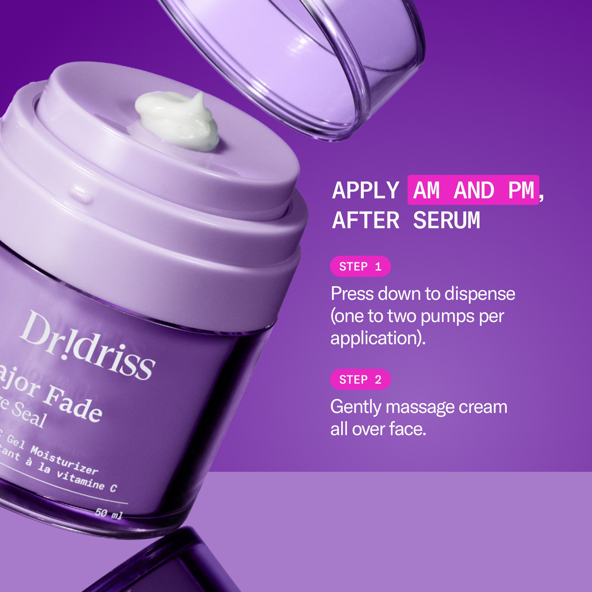 apply am + pm after serum