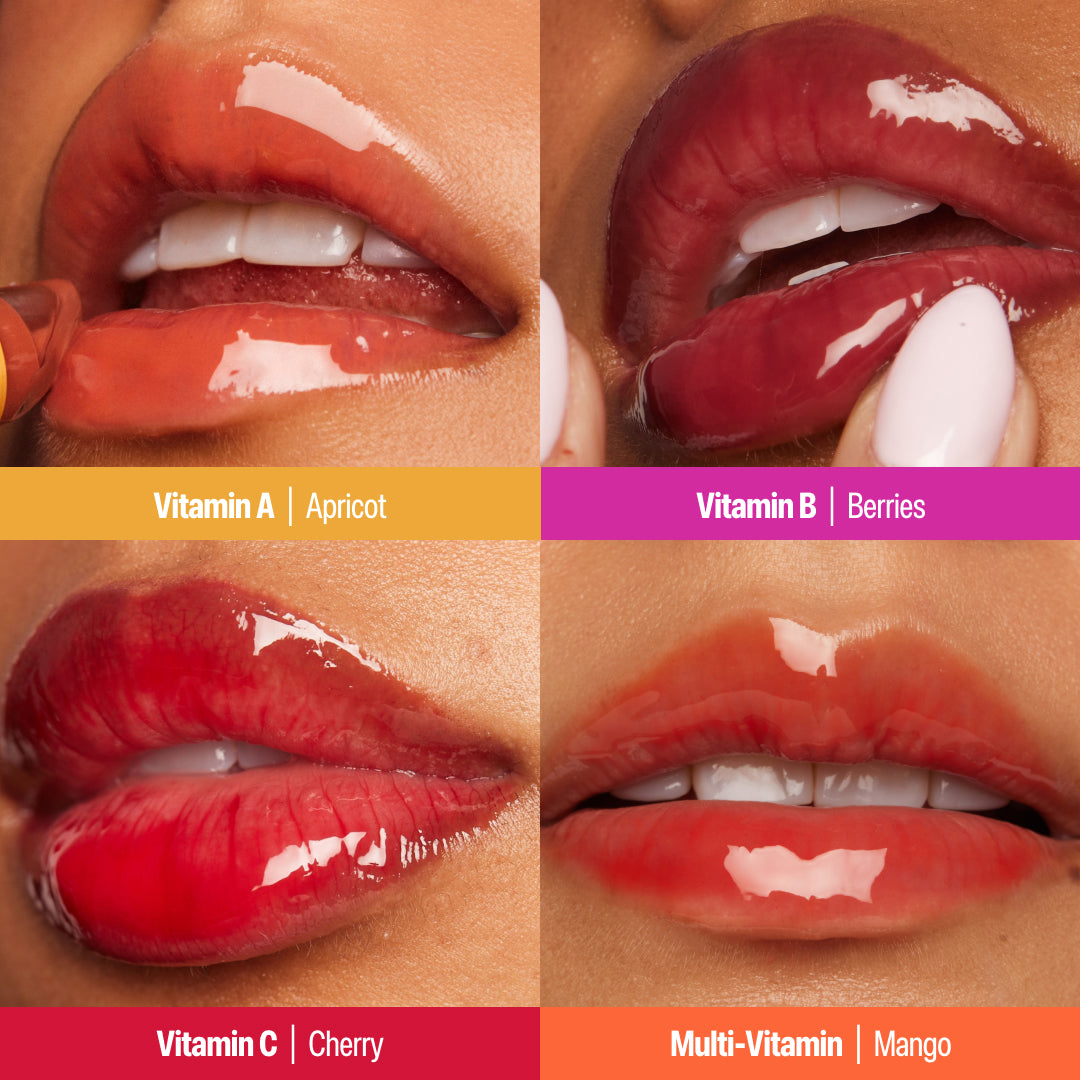 Lips showcasing each 4 shades