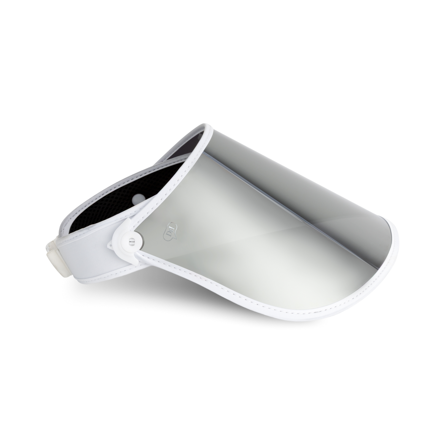 The limited edition Dr. Idriss x Bluestone Sunshields Major Shade Full Lux Sunshield in white - side view