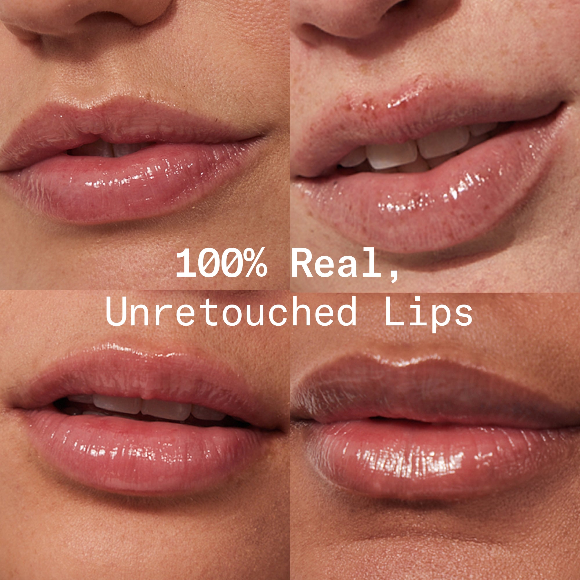 100% real unretouched lips wearing the lip duo