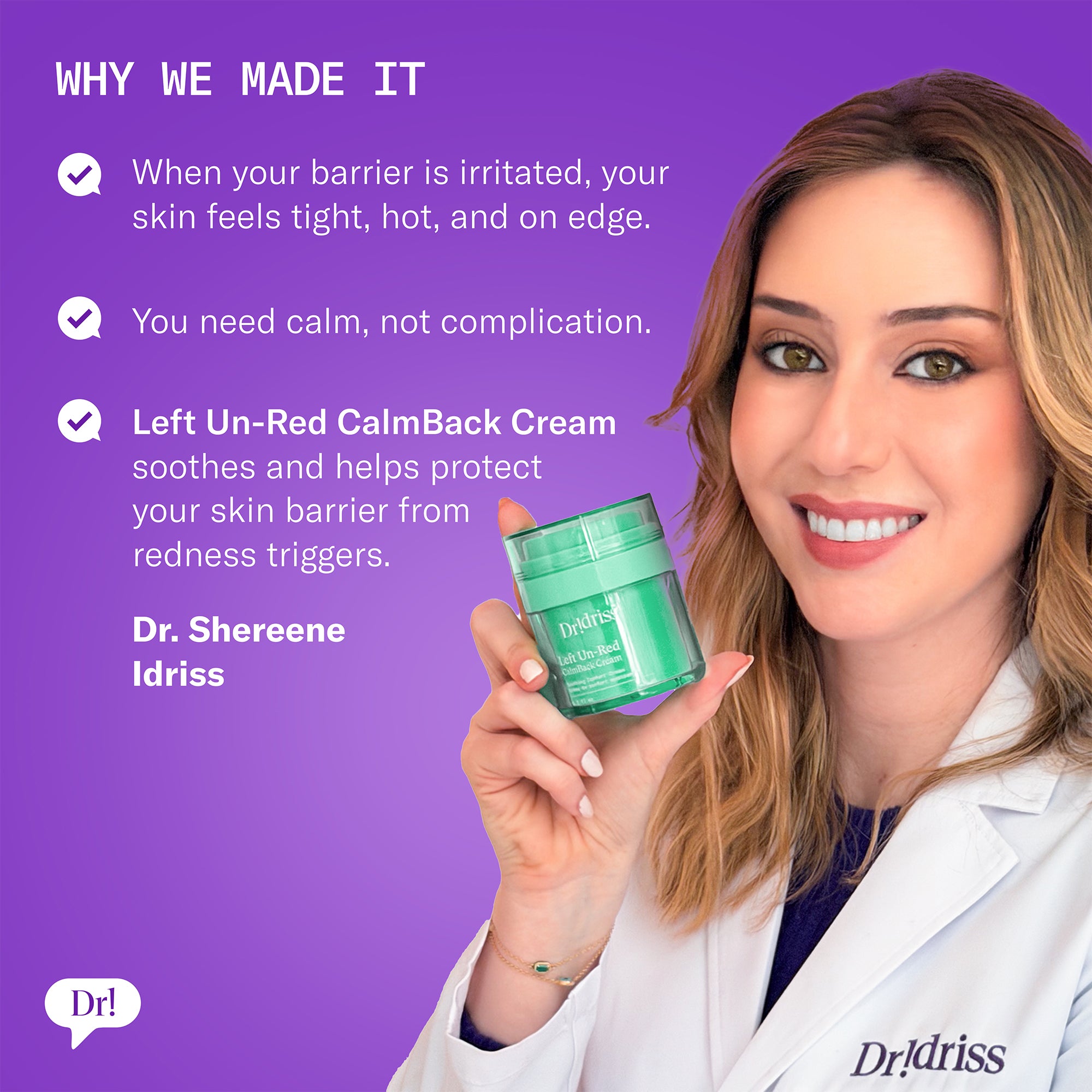 Left Un-Red CalmBack Cream – Dr. Idriss