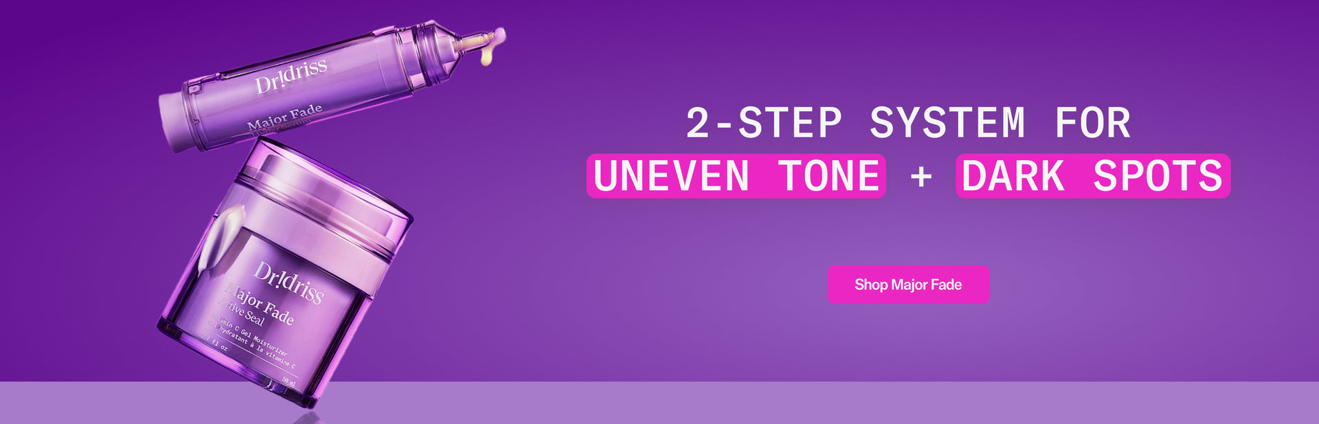 2-step system for uneven tone + dark spots