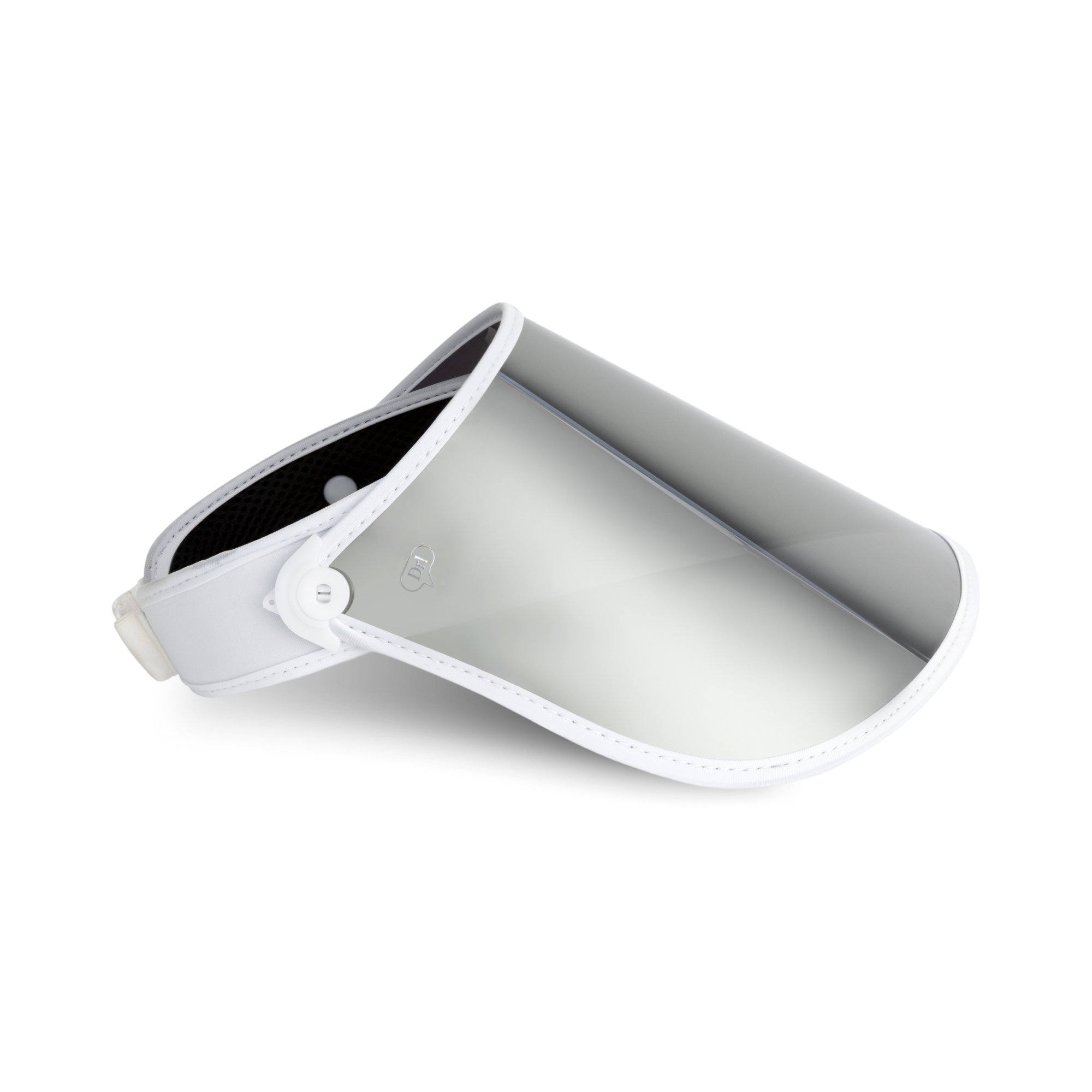 The limited edition Dr. Idriss x Bluestone Sunshields Major Shade Full Lux Sunshield in white - side view
