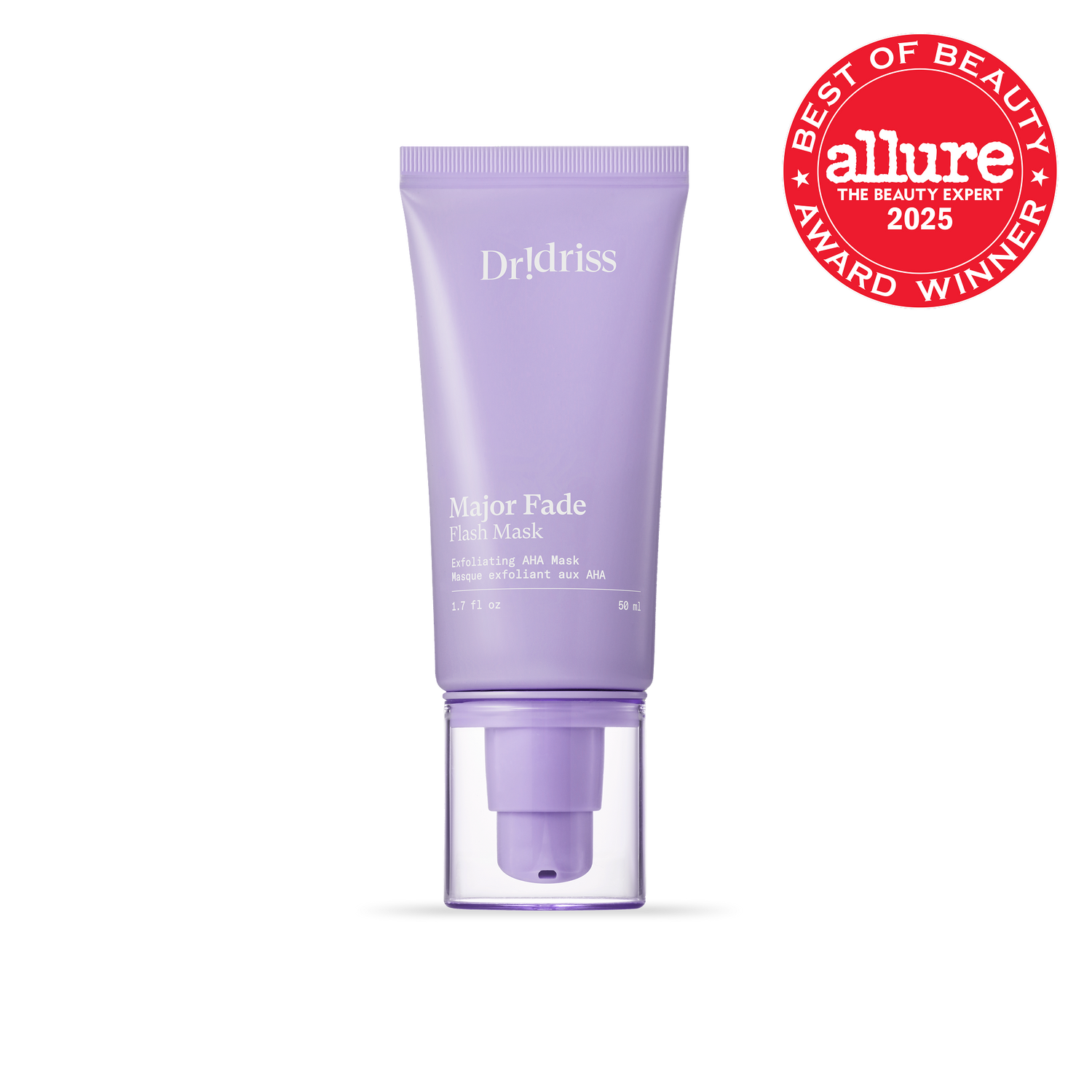Dr. Idriss Major Fade Flash Mask, an Allure Best of Beauty Award winning AHA exfoliating mask in lavender tube