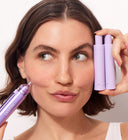 Model applying Hyper Serum and showcasing the refills