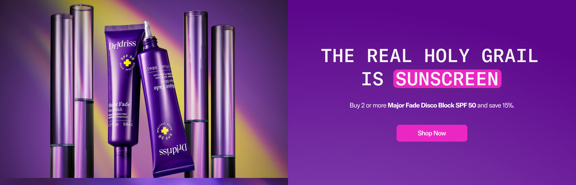 The real holy grail is sunscreen. Buy 2 or more Disco Block and get 15% off 