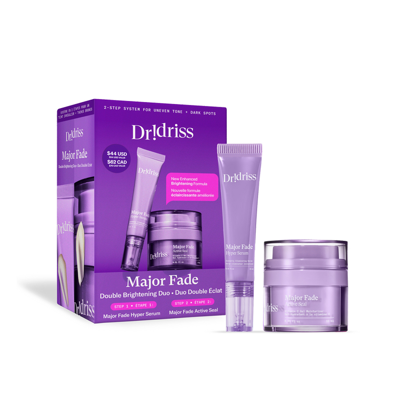 Major Fade Double Brightening Duo - travel size skincare kit for fading dark spots