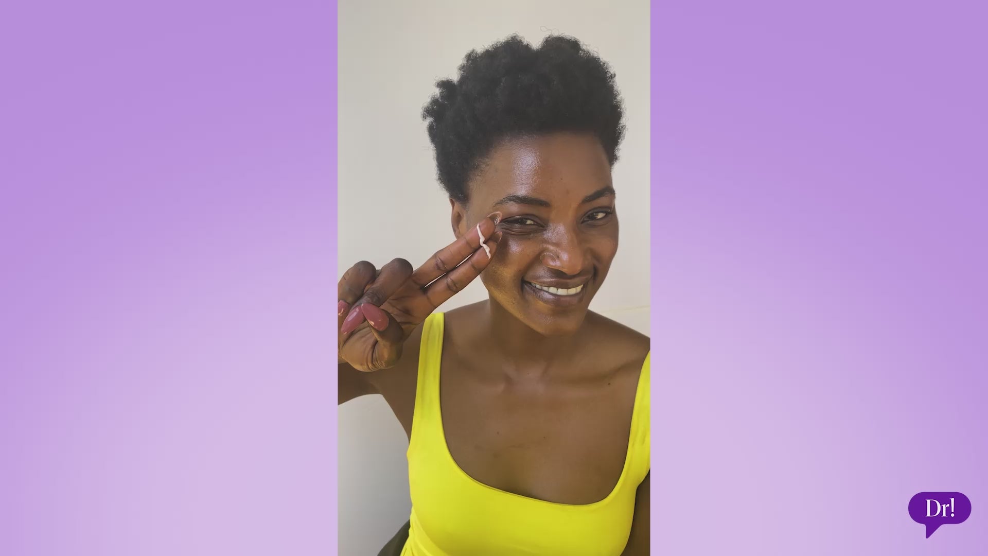 Model applying Disco Block SPF 50, showing no white cast on her skin.